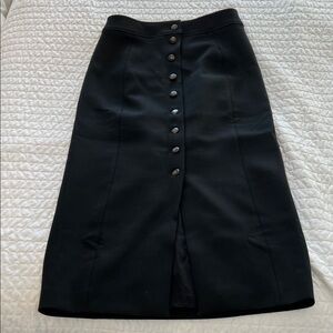 Sezane midi Black Button-Down Skirt